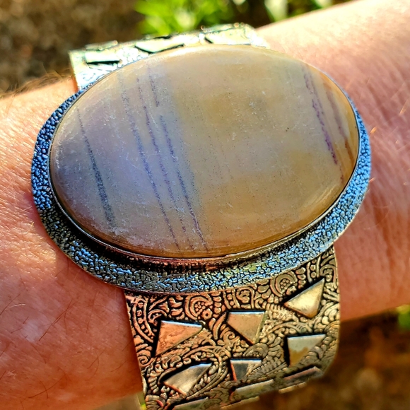 New Mookaite 925 Silver Cuff Bracelet. - Picture 7 of 16